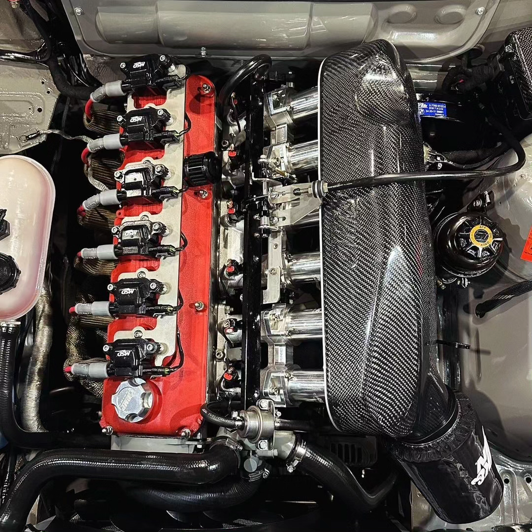 BMW M20 Individual Throttle Body Kit ITB Intake with CARBON PLENUM Redux Racing