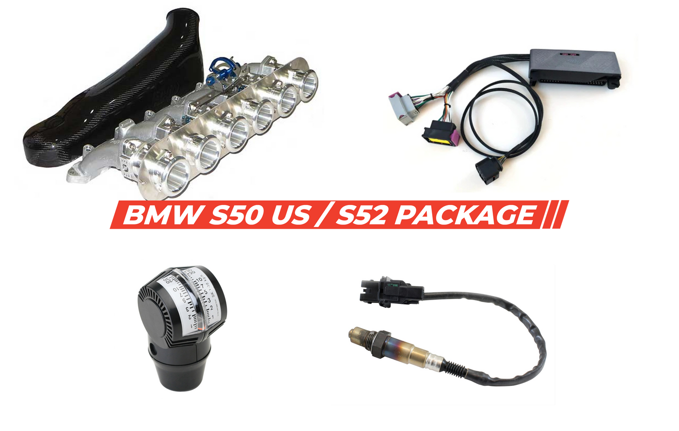 BMW S50B30US / S52 - ADAPTER ITB CONVERSION PACKAGE [FOR E36 M3]